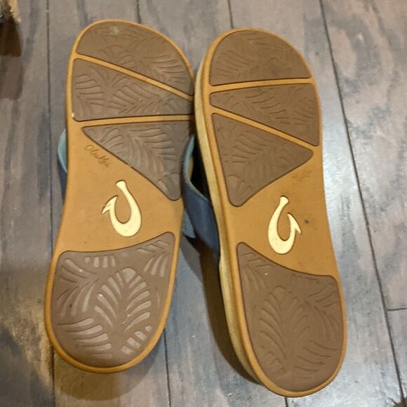 Olukai Nu‘a Pi‘o Navy Blue Arch Support Beach Sandals Shoes Comfort womens 9 - Picture 3 of 3